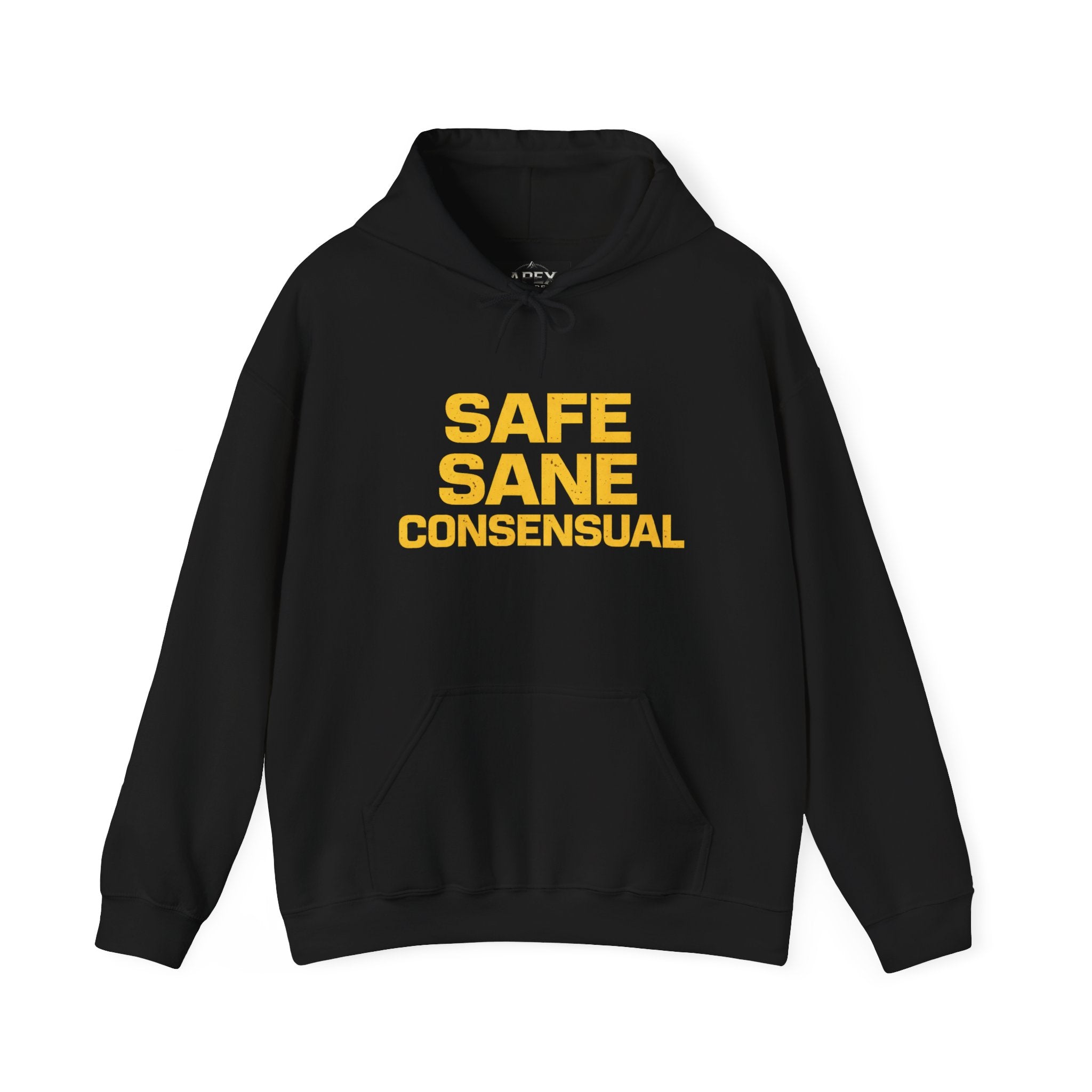 Hoodie — "SAFE SANE CONSENSUAL" Bold Text Advocate Hoodie