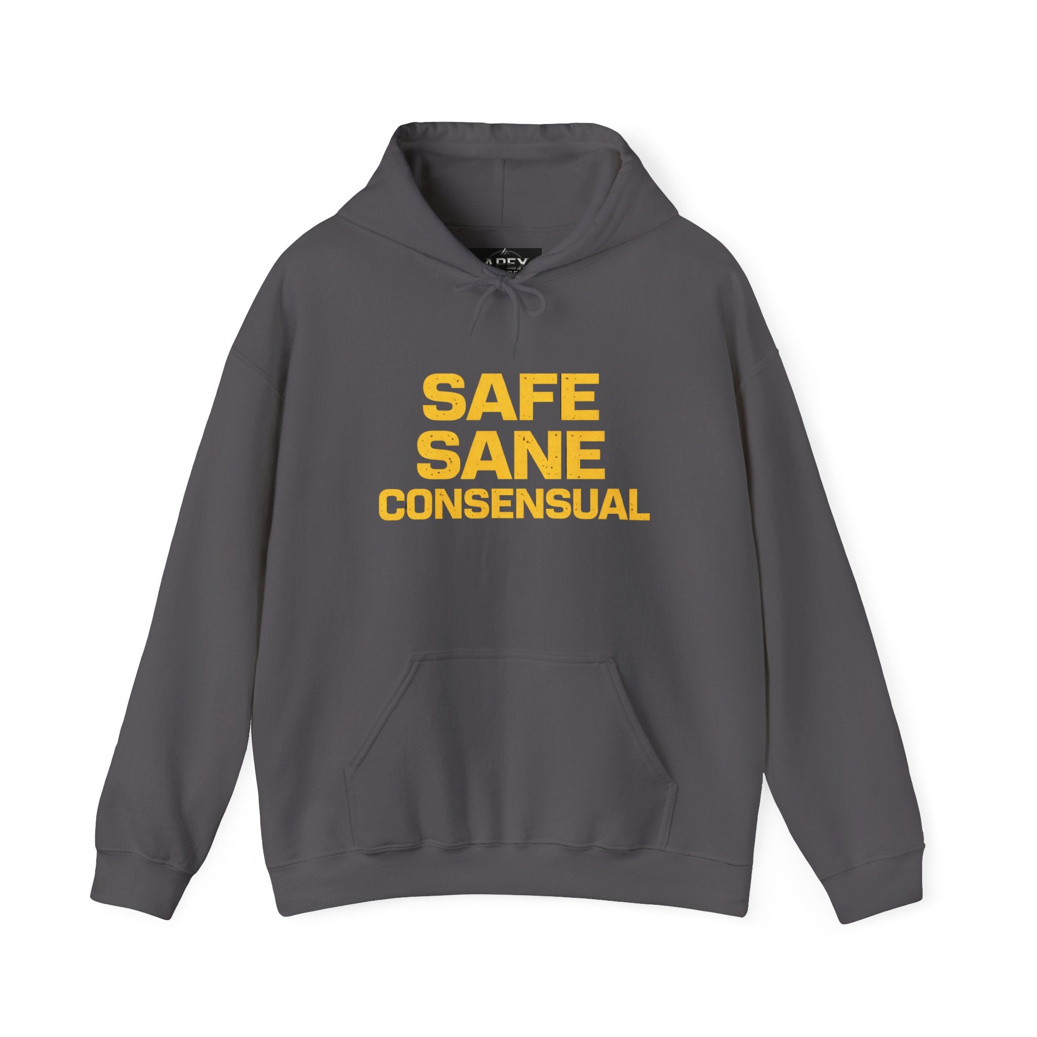 Hoodie — "SAFE SANE CONSENSUAL" Bold Text Advocate Hoodie