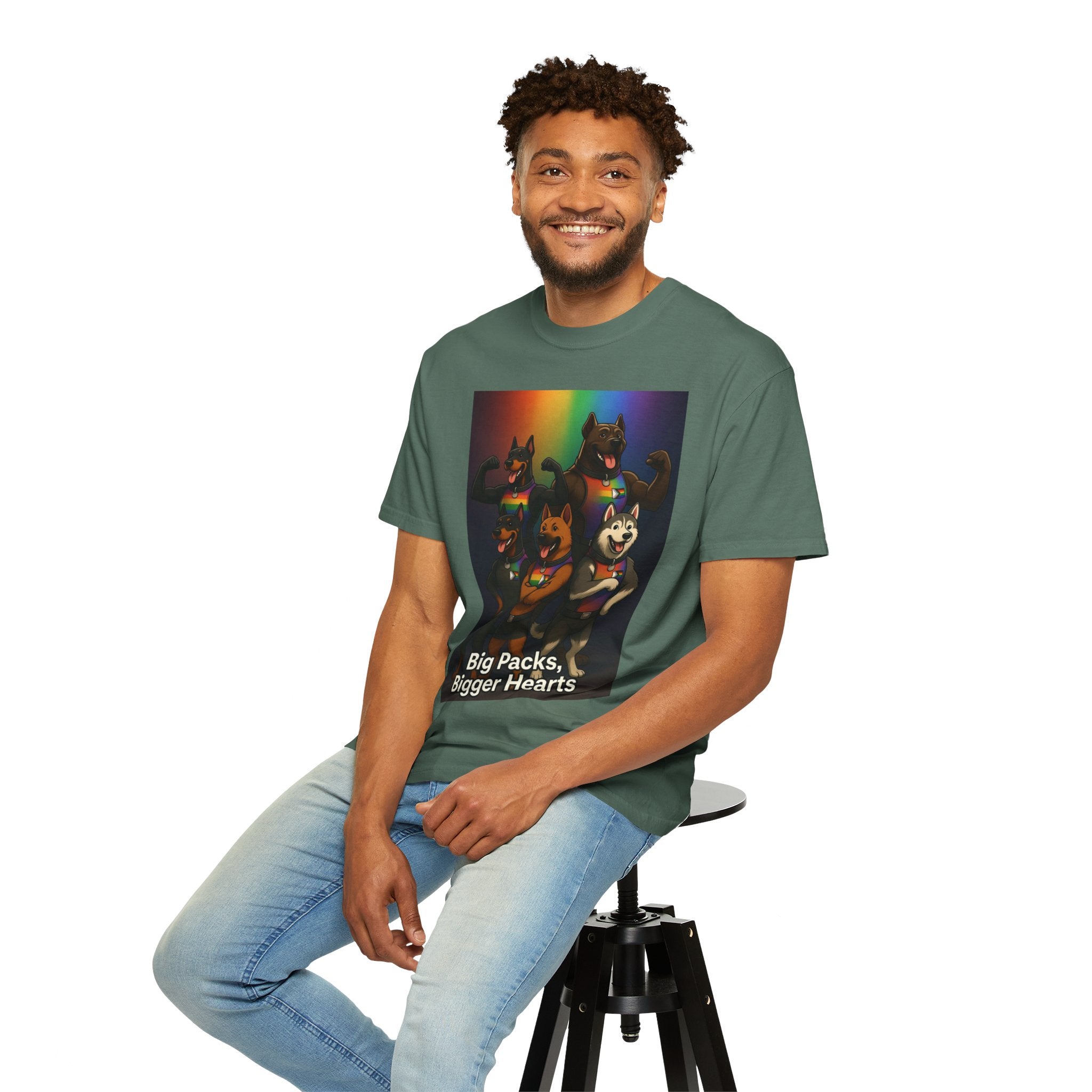 Pride Dog Pack T-Shirt — "Big Packs, Bigger Hearts"