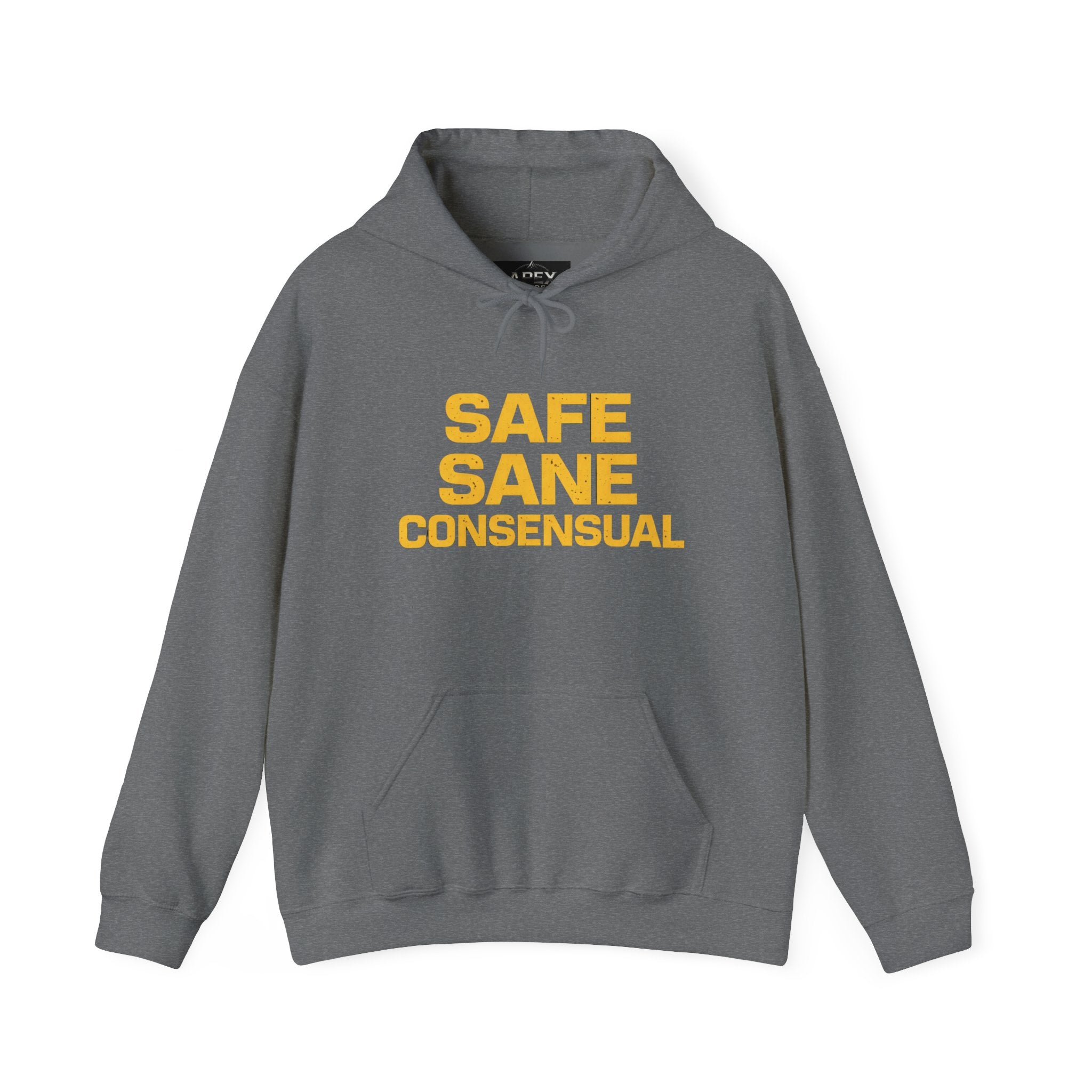 Hoodie — "SAFE SANE CONSENSUAL" Bold Text Advocate Hoodie