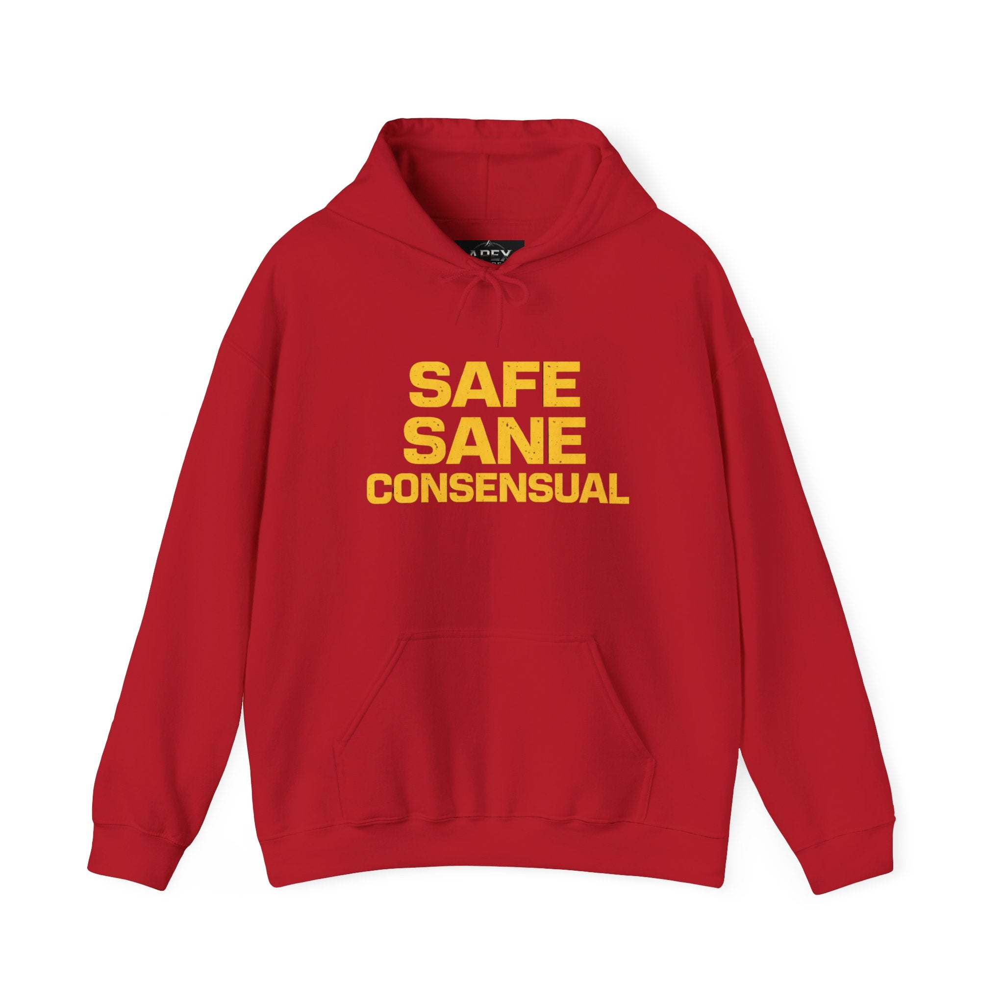 Hoodie — "SAFE SANE CONSENSUAL" Bold Text Advocate Hoodie