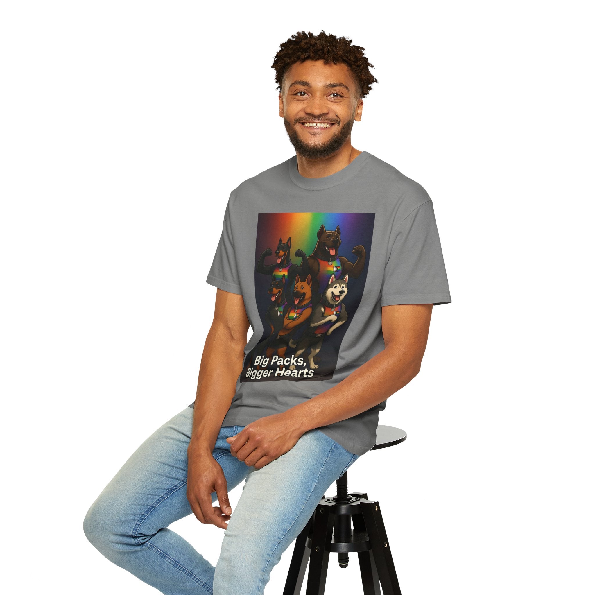 Pride Dog Pack T-Shirt — "Big Packs, Bigger Hearts"