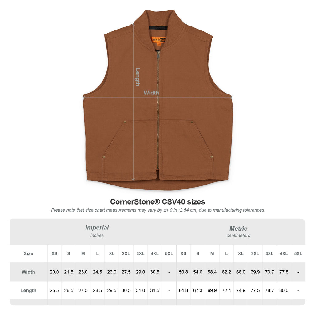 Embroidered Washed Duck Cloth Work Vest — Durable Utility Jacket with Chest Logo