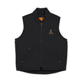 Embroidered Washed Duck Cloth Work Vest — Durable Utility Jacket with Chest Logo