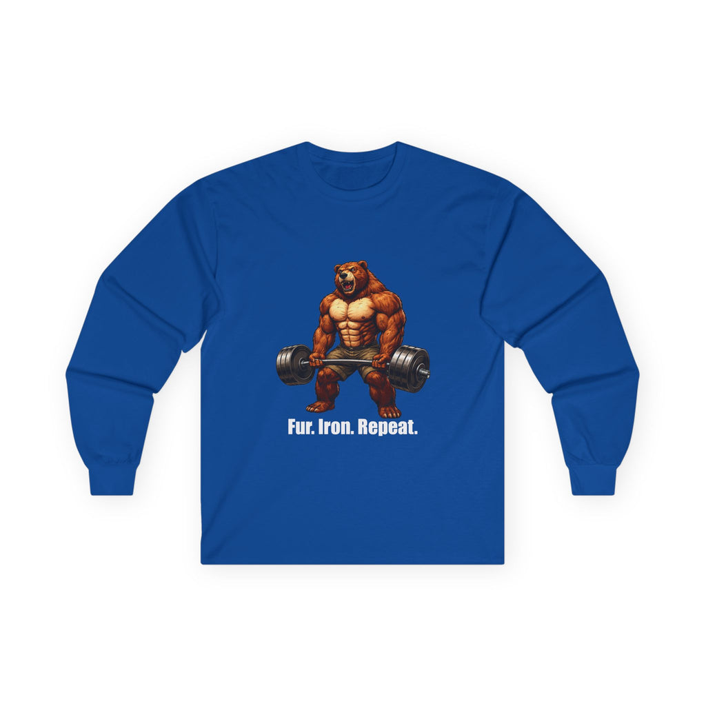 Bear Deadlift Long Sleeve Tee — Muscular Gym Workout Shirt