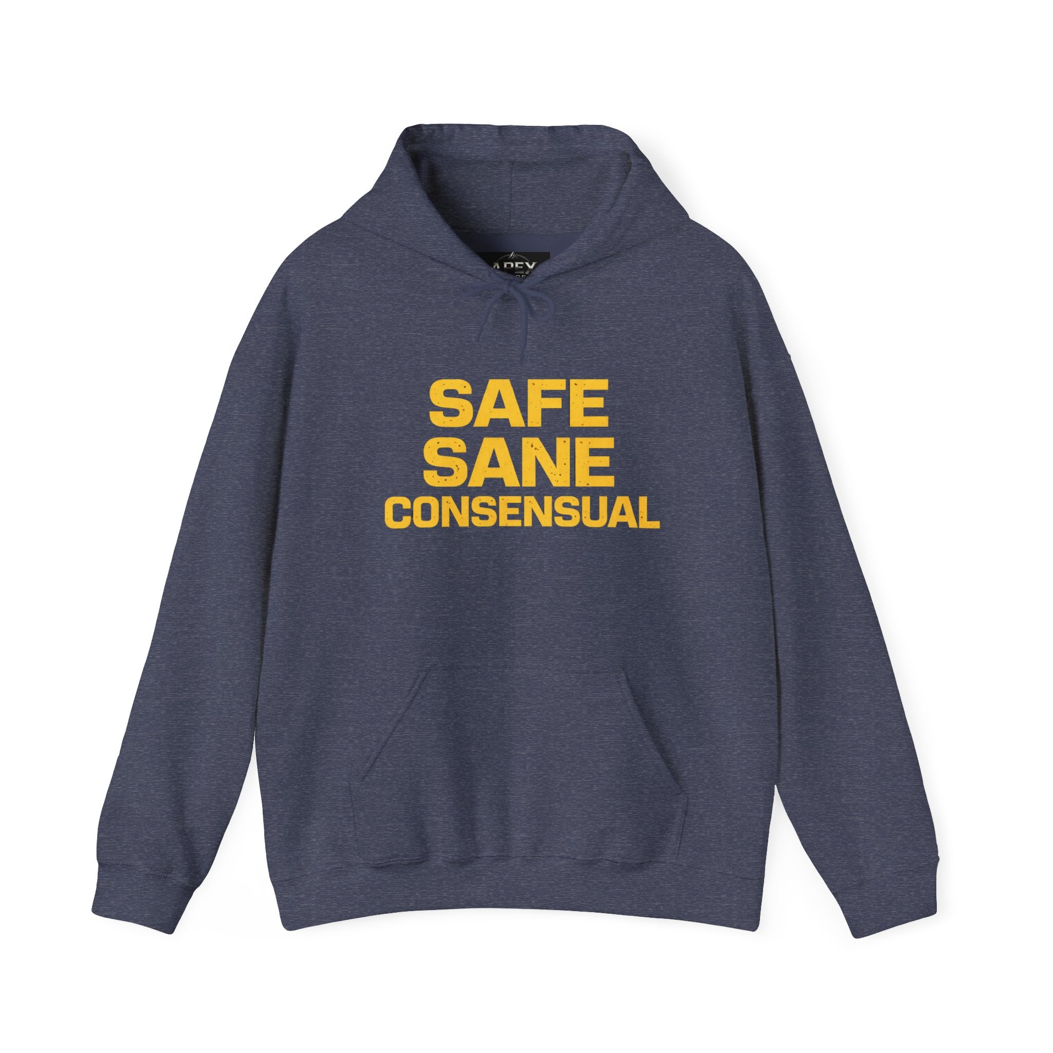 Hoodie — "SAFE SANE CONSENSUAL" Bold Text Advocate Hoodie